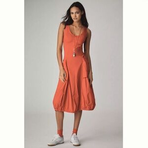 Anthropologie Daily Practice Fastpack Bubble-Hem Midi Dress